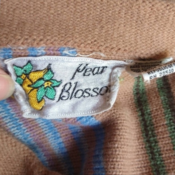 STRIPED TUNIC SWEATER 1970's 70's xxs xs - Picture 10 of 10